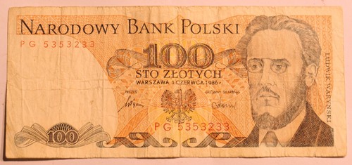 Banknote polen 100 zloty 1986 - 100,