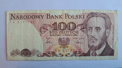100 zloty zlotych banknote - zlotych,