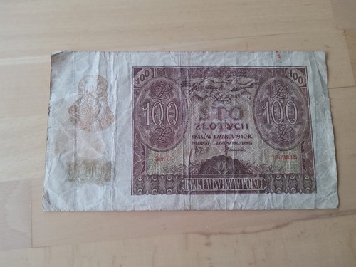 Historische banknote 100 zloty - banknote,