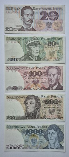 Polen banknoten satz lot - lot, 20