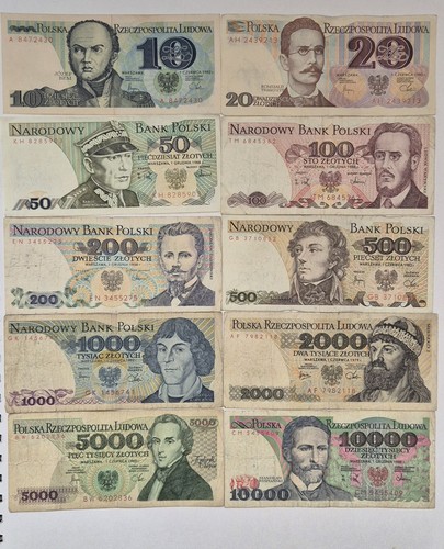 Polen banknoten satz lot 20 - polen,