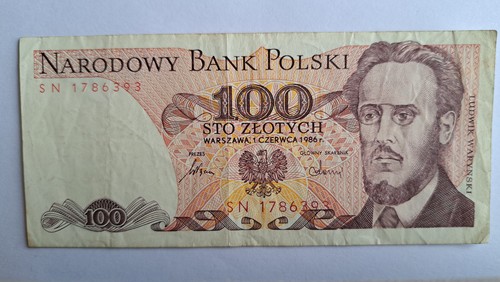 100 zloty zlotych - 100,