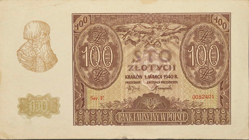 Polen banknote 100 - banknote,
